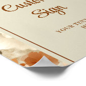 Rustic Boho Burnt Orange Ivory Sage Floral Custom Poster (Hoek)