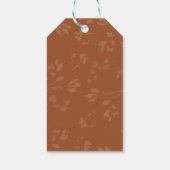 Rustic Boho Burnt Sinaasappel Floral Wedding Favor Cadeaulabel (Achterkant)