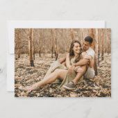 Rustic Boho Calligraphy Photo Engagement Party Kaart (Achterkant)