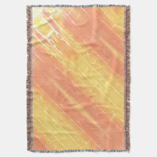Rustic Boho Casual Summer Yellow Peach Pattern Fle Deken (Voorkant Verticaal)