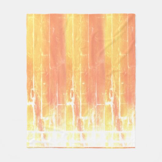 Rustic Boho Casual Summer Yellow Peach Pattern Fleece Deken (Voorkant)