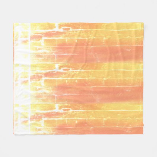 Rustic Boho Casual Summer Yellow Peach Pattern Fleece Deken (Voorkant (Horizontaal))