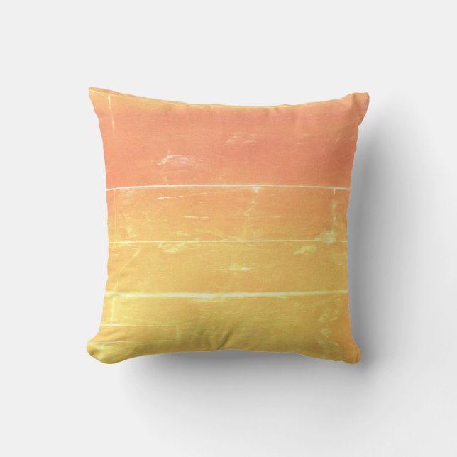 Rustic Boho Casual Summer Yellow Peach Pattern Kussen (Voorkant)
