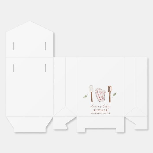 Rustic Boho Chef Keukenspullen Baby shower Bedankdoosjes (Ongevouwen)