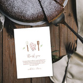 Rustic Boho Chef Keukenspullen Baby shower Bedankkaart