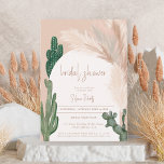 Rustic Boho chic cactus pampas arch vrijgezellenfe Kaart<br><div class="desc">Een bijtende tropische Boho botanische woestijngroene cactus en pampas gras vrijgezellenfeest wild cacti,  pampas waterverf,  met gedempte aardtonen met lichte beige en terracotta kleuren.</div>