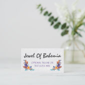 Rustic Boho Chic Crystal Pareltjes Waterverf Visitekaartje (Staand voorkant)
