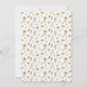 Rustic Boho Chic Floral Cross Baptism TMF26 Kaart (Achterkant)