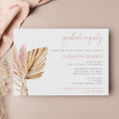 Rustic Boho Chic Floral Pampas Grass Afstuderen Kaart