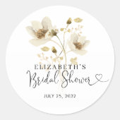 Rustic Boho Chic Floral Wildflower Vrijgezellenfee Ronde Sticker (Voorkant)