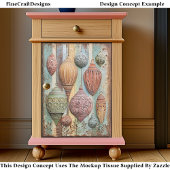 Rustic Boho Chic Holiday Ornaments EA1L Decoupage Tissuepapier