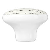 Rustic Boho Chic Trendy Modern Arrow Ivory Keramische Knop (Zijkant)