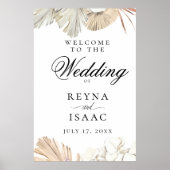 Rustic Boho-Chic Wedding Welkom Poster (Voorkant)