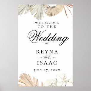 Rustic Boho-Chic Wedding Welkom Poster