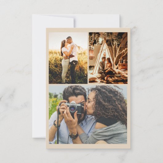 Rustic Boho Chic Wildflower Multiple Photo Wedding Save The Date (Achterkant)