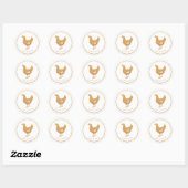 Rustic Boho Chic Wildflowers Chicken Meal Choice  Ronde Sticker (Vel)