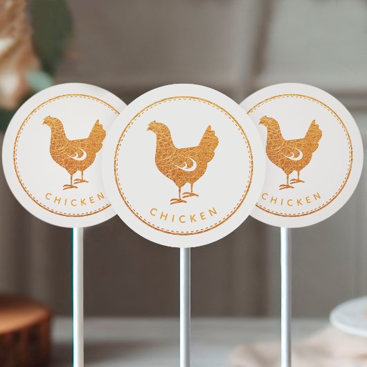 Rustic Boho Chic Wildflowers Chicken Meal Choice  Ronde Sticker