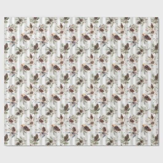 Rustic Boho Christmas Pine Farmhouse Pattern  Cadeaupapier (Vlak)