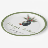 Rustic Boho Christmas Tree in Botanical Style  Papieren Bordje (Gekanteld)