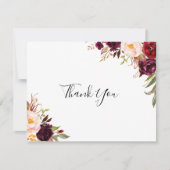 Rustic Boho Colorful Floral Flat Wedding Bedankkaart (Voorkant)