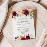 Rustic Boho Colorful Floral Nuestra Boda Wedding Kaart<br><div class="desc">Deze roemrijke boho kleurige floral nuestra boda trouwuitnodiging is perfect voor een moderne bruiloft. Het ontwerp is voorzien van roze,  paarse,  rode en bogundy waterverf pinda's die zich groepeert in elegante bouquets met groen bladeren,  die de natuur inspireren.</div>