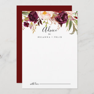 Rustic Boho Colorful Floral Wedding Advieskaart
