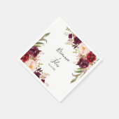 Rustic Boho Colorful Floral Wedding Napkin Servet (Hoek)