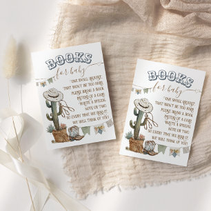 Rustic Boho Country Boy Shower-boeken voor baby Informatiekaartje