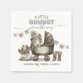 Rustic Boho Country Wild West Boy Shower Servet (Voorkant)