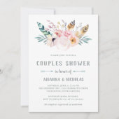 Rustic Boho Couples Shower Kaart (Voorkant)