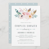 Rustic Boho Couples Shower Kaart (Voorkant / Achterkant)