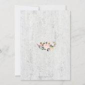 Rustic Boho Cowgirl Floral Boots Vrijgezellenfeest Kaart (Achterkant)