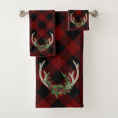 Rustic Boho Deer Antlers | kersttouw Bad Handdoek (Insitu)