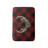 Rustic Boho Deer Antlers | kersttouw Badmat (Voorkant Verticaal)