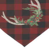 Rustic Boho Deer Antlers | kersttouw Korte Tafelloper (Hoek)