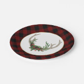 Rustic Boho Deer Antlers | kersttouw Papieren Bordje (Gekanteld)