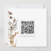 Rustic Boho Delicate Fall Wildflower Wedding Save The Date (Achterkant)