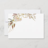 Rustic Boho Delicate Fall Wildflowers Wedding RSVP Kaartje (Achterkant)