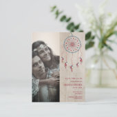 Rustic Boho Dreamweaver Photo Couple Verloving Briefkaart (Staand voorkant)