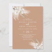 Rustic Boho Elegant Floral Casual Wedding Kaart (Voorkant)