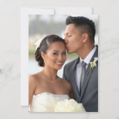 Rustic Boho Elegant Floral Casual Wedding Kaart (Achterkant)