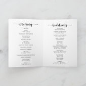 Rustic Boho Elegant Floral Folded Wedding Programm Programma (Binnen)