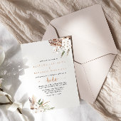 Rustic Boho Elegant Floral Spain Wedding Kaart