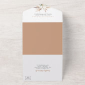 Rustic Boho Elegant Floral Wedding All In One Uitnodiging (Buitenkant)