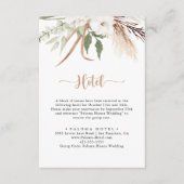 Rustic Boho Elegant Floral Wedding Hotel Informatiekaartje (Voorkant)
