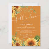 Rustic boho Fall in Love photo wedding Kaart (Voorkant)