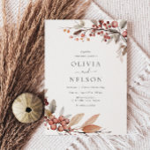 Rustic Boho Fall Wedding Kaart