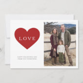 Rustic Boho Familie Foto Liefde Valentijn Groeten Feestdagenkaart (Voorkant)