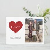 Rustic Boho Familie Foto Liefde Valentijn Groeten Feestdagenkaart (Staand voorkant)