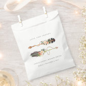 Rustic Boho Feather Floral Arrow Wedding Bedankt Bedankzakje (Geknipt)